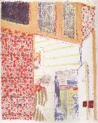 Edouard Vuillard Interior with pink wallpaper III oil painting picture wholesale